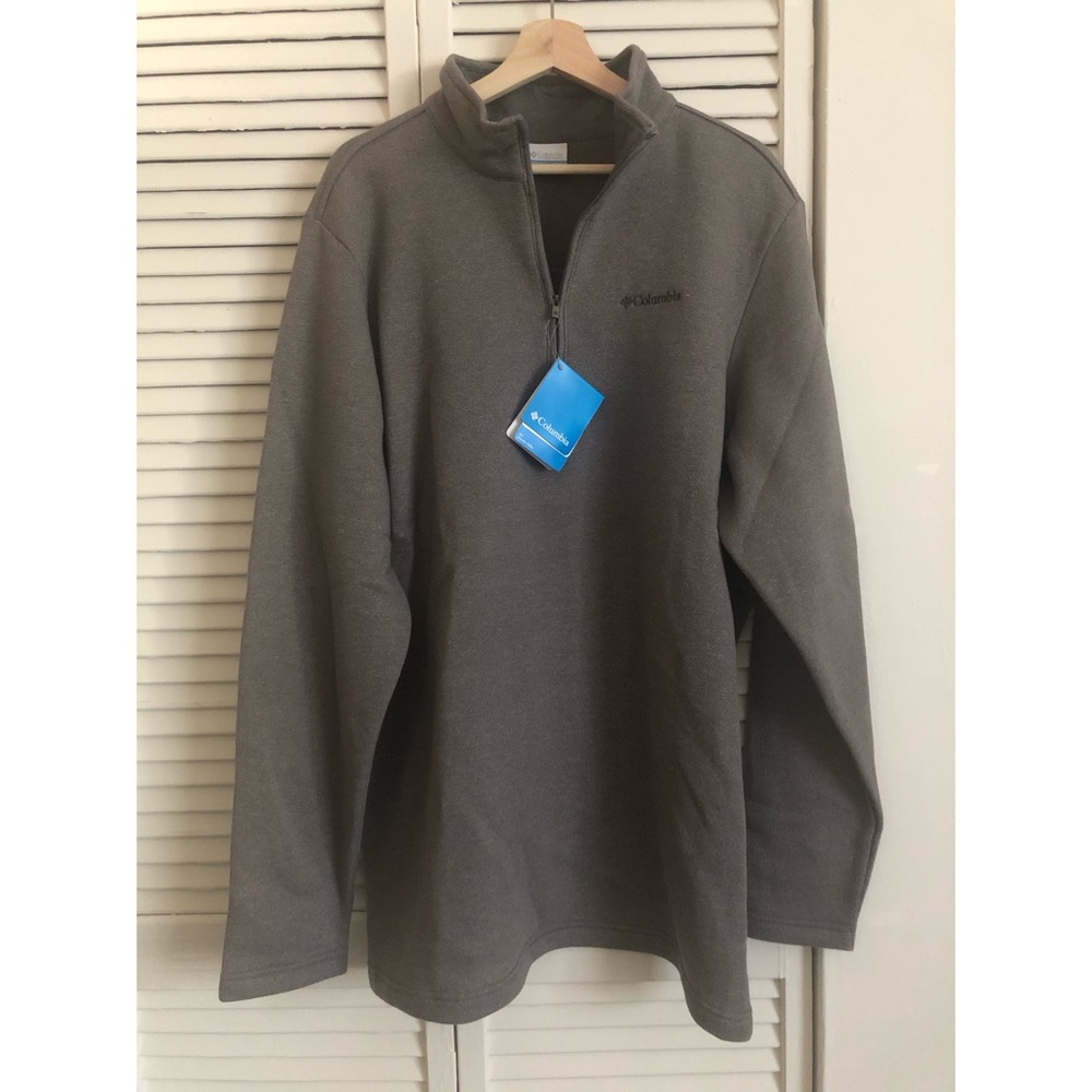 Columbia gray fleece lined pullover NWT